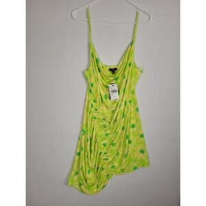 AFRM Palmetto Assmetric Mini Dress Lime Daisy Size XL